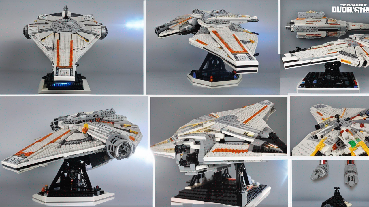 Duży zestaw LEGO Star Wars z modelem statku kosmicznego Millennium Falcon