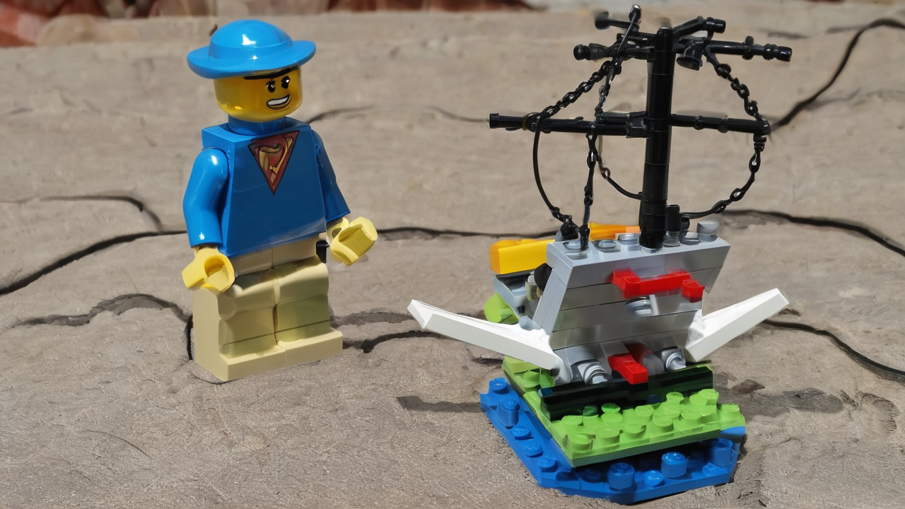 Kolekcjoner LEGO prezentujący swoją imponującą kolekcję zestawów na specjalnych półkach ekspozycyjnych