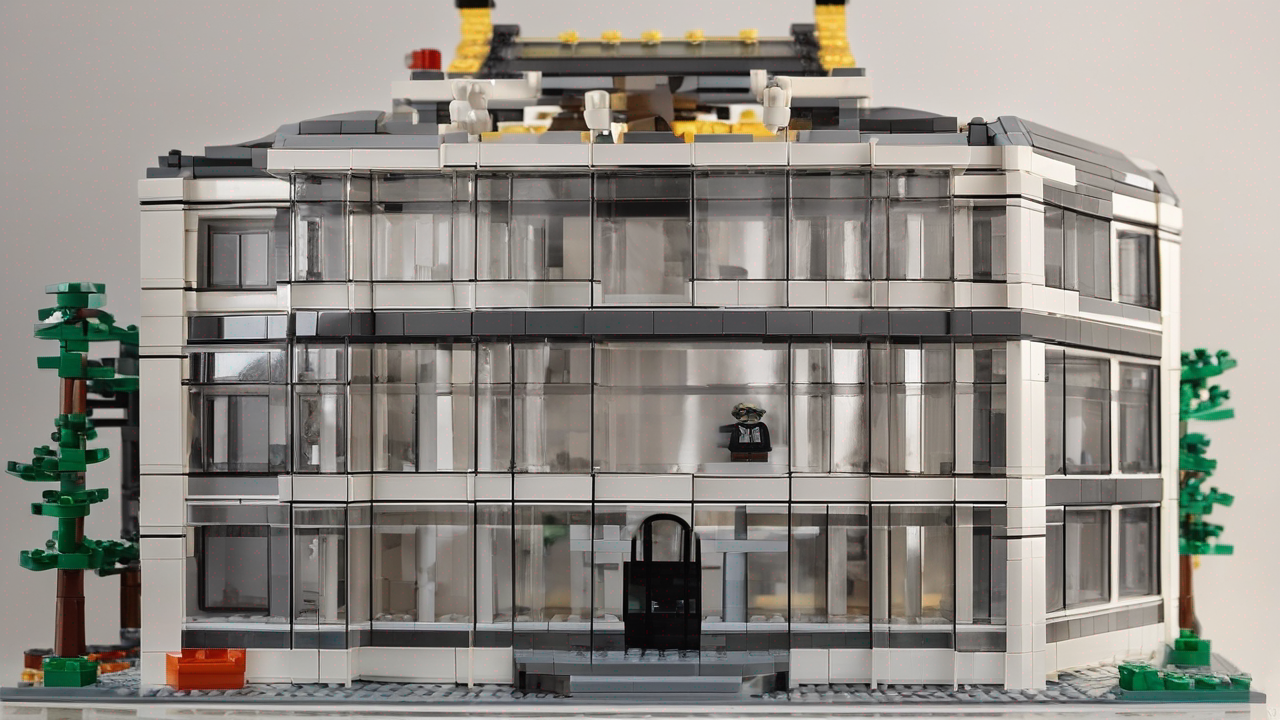 Uśmiechnięty mężczyzna w średnim wieku z okularami, fan kolekcji LEGO Architecture
