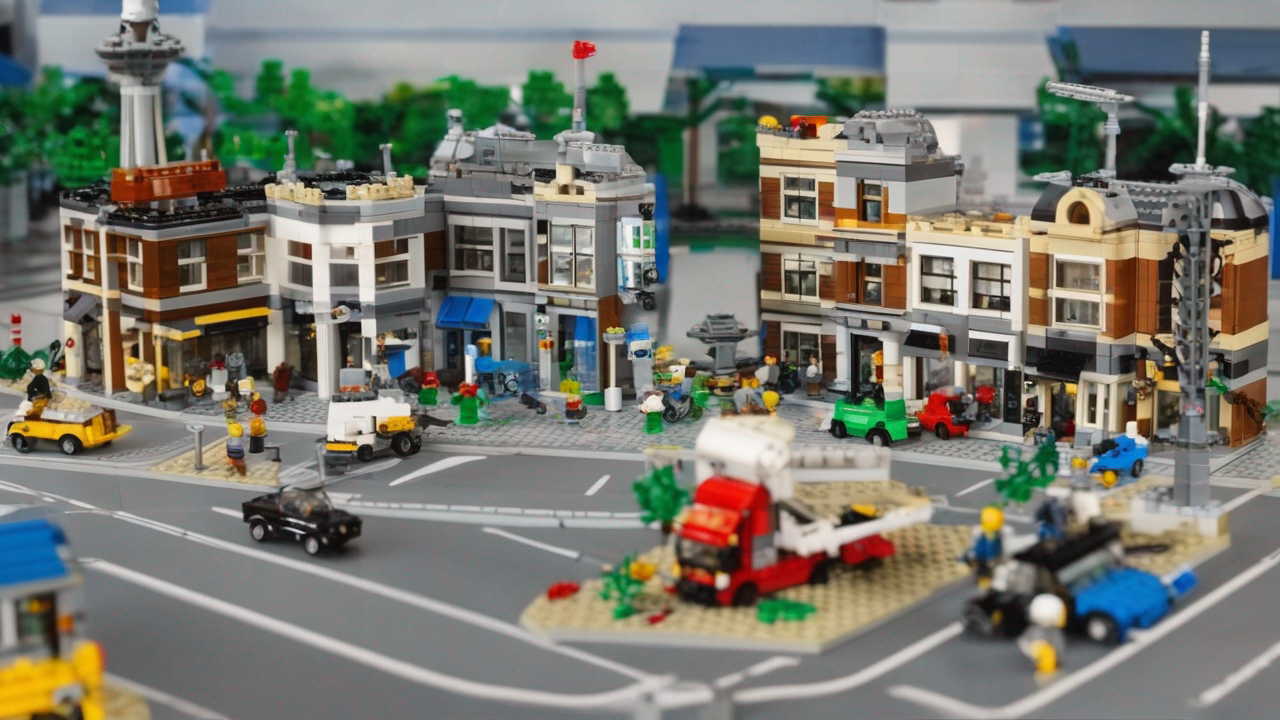 Zestaw LEGO City ze strażą pożarną i wozem strażackim