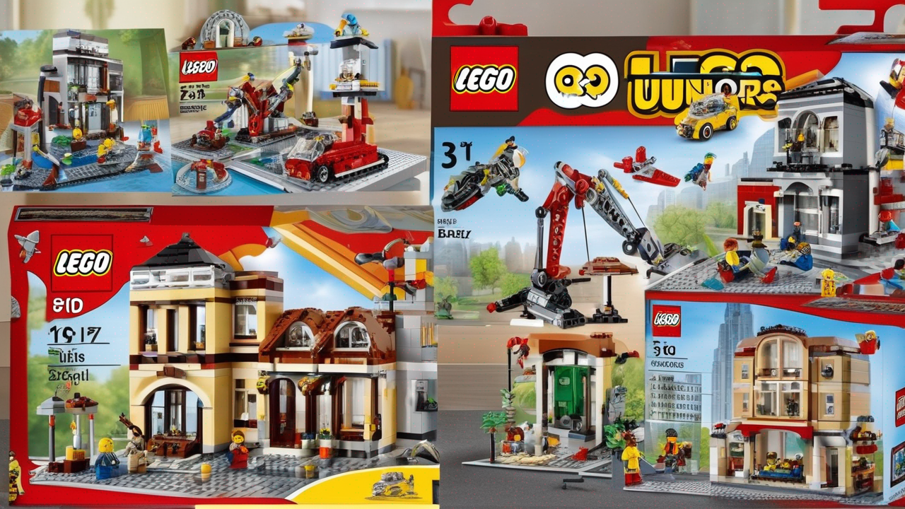 Zestaw LEGO Juniors Miasto z prostymi budynkami, pojazdami i figurkami