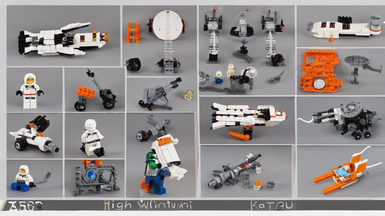Zestaw LEGO Stacja Kosmiczna z wieloma modułami i miniaturowymi astronautami