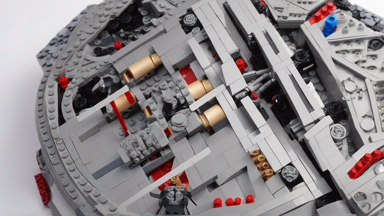 Zestaw LEGO Star Wars Millennium Falcon z figurkami postaci i elementami konstrukcyjnymi