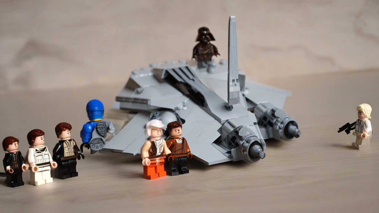 Zestawy LEGO Star Wars przedstawiające statki kosmiczne i figurki z kultowej sagi filmowej